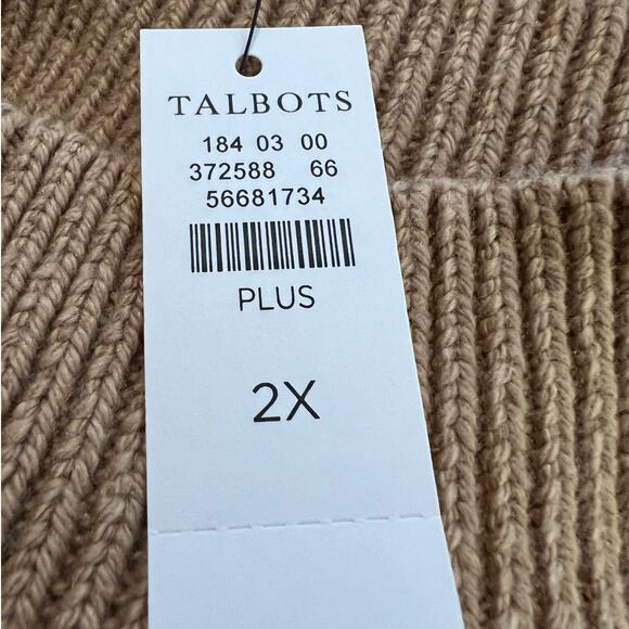 NEW Talbots Cable Knit Mockneck Sweater in Rattan Size 2X - Picture 5 of 6
